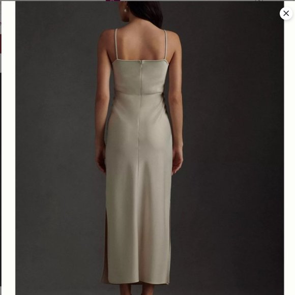 BHLDN Cali Satin Cowl-Neck Midi Slip Dress - Picture 2 of 5